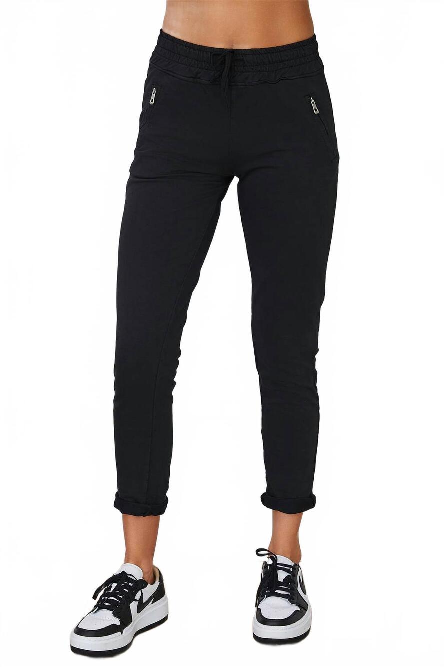 NEW MILIO MILANO go-anywhere zipper jogger in navy
